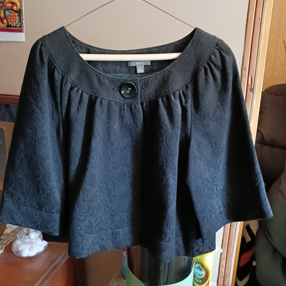 Apt. 9 Elegant Black Floral Blouse